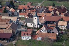 Oblique view of Buswiller in the state Bas-Rhin, France