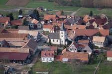 Buswiller in the state Bas-Rhin, France from above