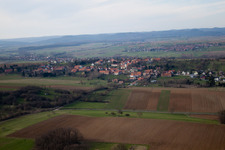 Drone image of Buswiller in the state Bas-Rhin, France