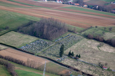 Buswiller in the state Bas-Rhin, France from the drone perspective