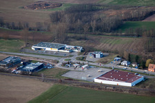 Bird's eye view of Niedermodern in the state Bas-Rhin, France