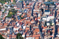 City view of the city area of in Pfaffenhoffen in Grand Est, France