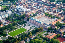Aerial view of Lock in Rastatt in the state Baden-Wuerttemberg, Germany