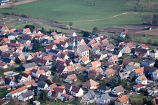 Oblique view of Pfaffenhoffen in the state Bas-Rhin, France
