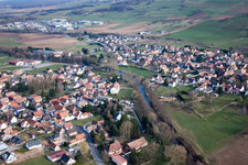 Pfaffenhoffen in the state Bas-Rhin, France out of the air