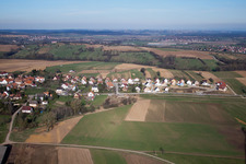 Forstheim in the state Bas-Rhin, France seen from above