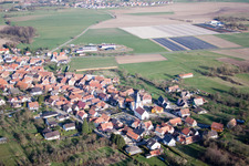 Morsbronn-les-Bains in the state Bas-Rhin, France from the plane