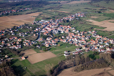 Aerial view of Morsbronn-les-Bains in the state Bas-Rhin, France
