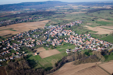 Aerial photograpy of Morsbronn-les-Bains in the state Bas-Rhin, France
