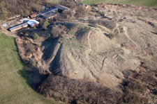 Gunstett in the state Bas-Rhin, France viewn from the air