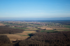 Dieffenbach-lès-Wœrth in the state Bas-Rhin, France seen from above