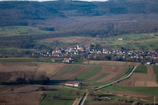 Bird's eye view of Dieffenbach-lès-Wœrth in the state Bas-Rhin, France