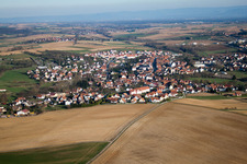 Aerial view of Retschwiller in the state Bas-Rhin, France