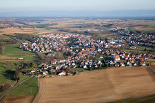 Oblique view of Retschwiller in the state Bas-Rhin, France