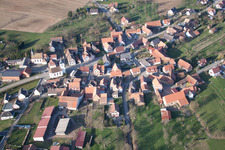 Bird's eye view of Keffenach in the state Bas-Rhin, France