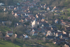 Aerial view of Drachenbronn-Birlenbach in the state Bas-Rhin, France