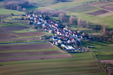 Bremmelbach in the state Bas-Rhin, France viewn from the air