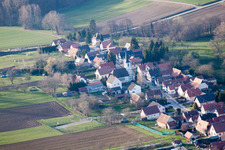 Drone image of Bremmelbach in the state Bas-Rhin, France