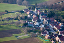 Bremmelbach in the state Bas-Rhin, France from the drone perspective