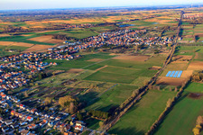 Aerial view of Village view in Viehstrich from the southeast in Steinfeld in the state Rhineland-Palatinate, Germany