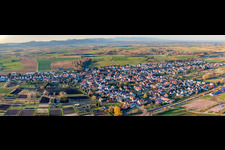 Panorama of the village view in Viehstrich from the southeast in Steinfeld in the state Rhineland-Palatinate, Germany