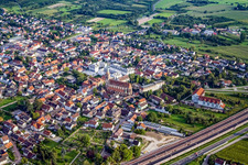 From the northwest in Sinzheim in the state Baden-Wuerttemberg, Germany
