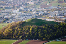 Wind turbine windmills on a field in the district Korntal in Korntal-Muenchingen in the state Baden-Wurttemberg