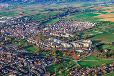 View of the town from the northeast in Ditzingen in the state Baden-Wuerttemberg, Germany