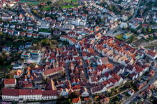 Old Town area and city center in Leonberg in the state Baden-Wurttemberg, Germany