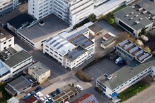 Oblique view of Jilg Company, Dieselstr in the district Eltingen in Leonberg in the state Baden-Wuerttemberg, Germany