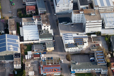 Drone recording of Jilg Company, Dieselstr in the district Eltingen in Leonberg in the state Baden-Wuerttemberg, Germany