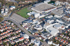 Jilg Company, Dieselstr in the district Eltingen in Leonberg in the state Baden-Wuerttemberg, Germany from a drone