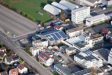 METDRA Metal and Wire Goods Factory GmbH, Dieselstr in the district Eltingen in Leonberg in the state Baden-Wuerttemberg, Germany seen from a drone
