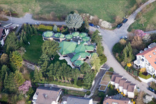 Hedge path in the district Ramtel in Leonberg in the state Baden-Wuerttemberg, Germany