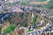 Aerial view of Engelberg Tower in Leonberg in the state Baden-Wuerttemberg, Germany