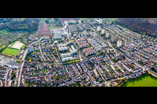Settlement area in the district Giebel in Stuttgart in the state Baden-Wurttemberg, Germany