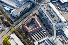Building and production halls on the premises of Porsche factory 1 in Zuffenhausen in the state Baden-Wurttemberg, Germany