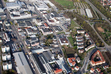 Langro Chemie, Porschestrasse 12 in the district Zuffenhausen in Stuttgart in the state Baden-Wuerttemberg, Germany out of the air