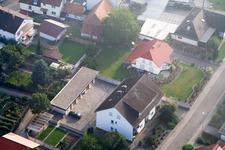 Oblique view of In the quiet garden in Minfeld in the state Rhineland-Palatinate, Germany