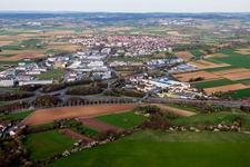 Industrial and commercial area Siemensstrasse in Korntal-Muenchingen in the state Baden-Wurttemberg, Germany