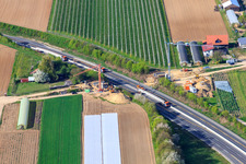 Renewal of a bridge for a field track over the A65 in Kandel in the state Rhineland-Palatinate, Germany