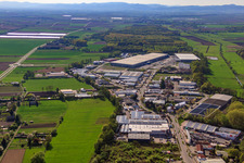 Horst industrial estate from the east in the district Minderslachen in Kandel in the state Rhineland-Palatinate, Germany
