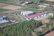 Herxheim bei Landau in the state Rhineland-Palatinate, Germany seen from above