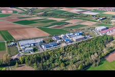 Aerial view of Industrial Park W from the south in Herxheim bei Landau in the state Rhineland-Palatinate, Germany