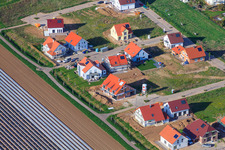 Drone image of New development area Unteres Rappenfeld in the district Mörlheim in Landau in der Pfalz in the state Rhineland-Palatinate, Germany