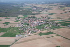 Drone image of Schleithal in the state Bas-Rhin, France