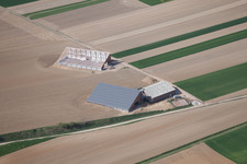 Schleithal in the state Bas-Rhin, France from a drone