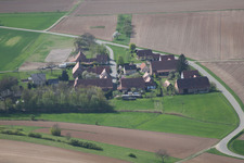 Aerial view of Schleithal in the state Bas-Rhin, France