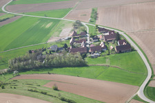 Aerial photograpy of Schleithal in the state Bas-Rhin, France