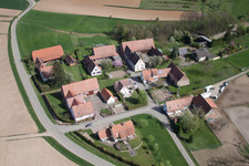 Oblique view of Seebach in the state Bas-Rhin, France